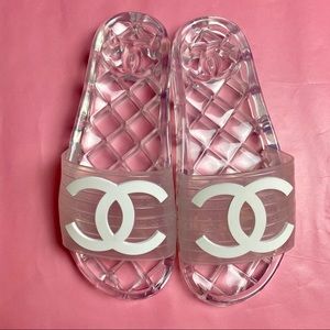 Chanel Transparent Pool Sandal Mules